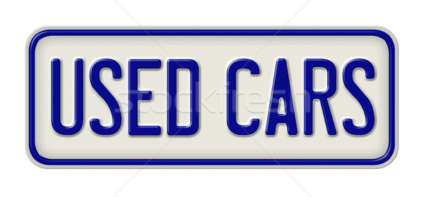 Metal sign with the inscription Used cars Stock photo © Zerbor