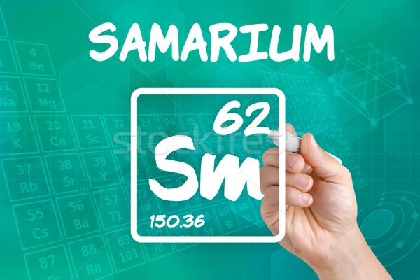 Symbol for the chemical element samarium Stock photo © Zerbor