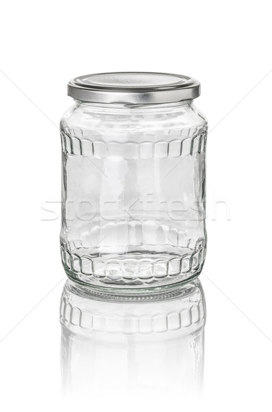 isolated glass jar with facets Stock photo © Zerbor