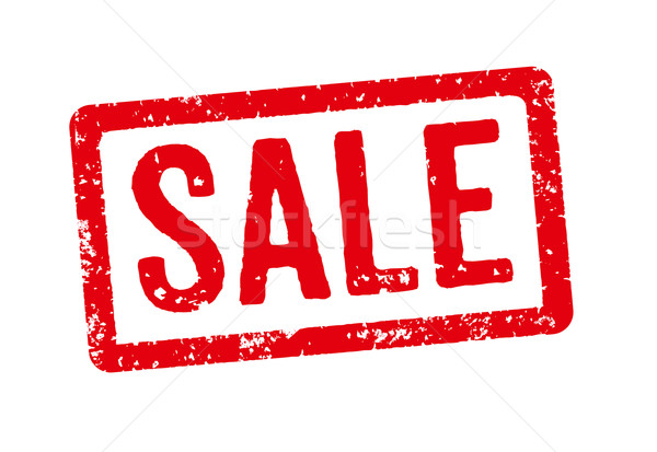 Stock photo: Red stamp on a white background - Sale