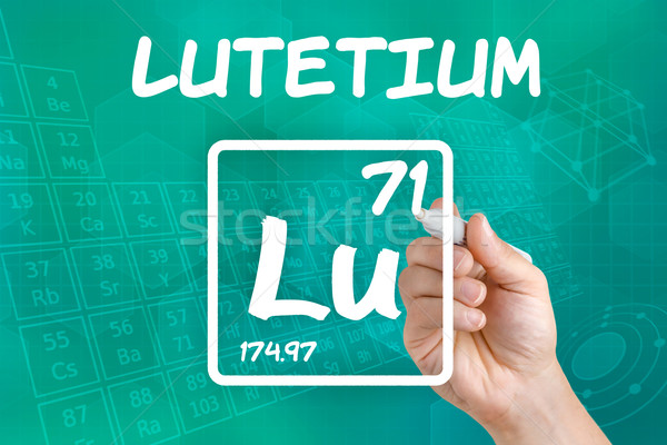 Symbol for the chemical element lutetium Stock photo © Zerbor