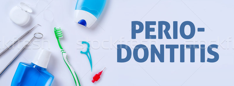 Oral care products on a light background - Periodontitis Stock photo © Zerbor