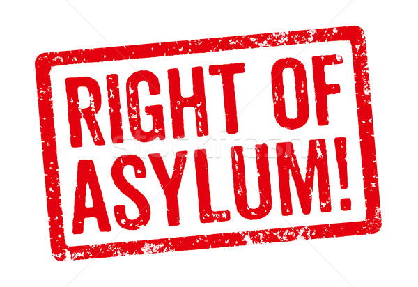 Red stamp - Right of Asylum Stock photo © Zerbor