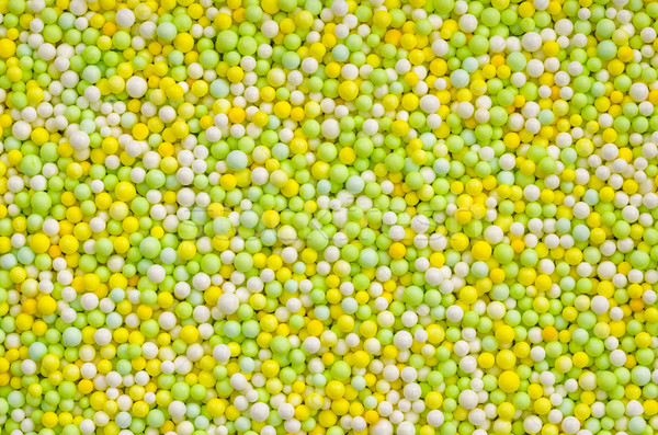Stock photo: Sugar sprinkles - Yellow and green pearls