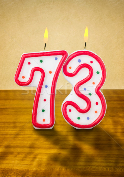 égő születésnapi gyertyák szám fa felirat naptár Stock fotó © Zerbor