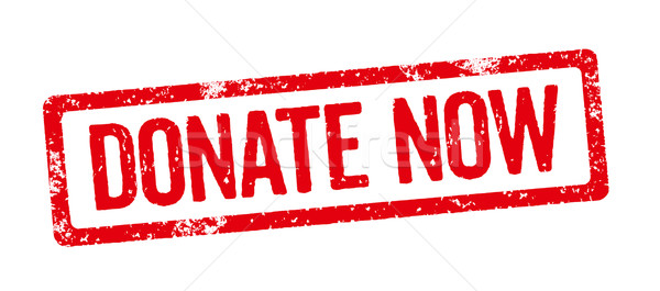 Stock photo: Red Stamp - Donate now