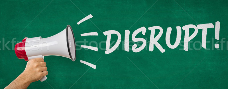 A man holding a megaphone - Disrupt Stock photo © Zerbor
