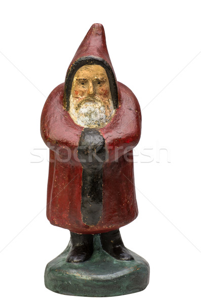 Antyczne Święty mikołaj statuetka człowiek sztuki czarny Zdjęcia stock © Zerbor