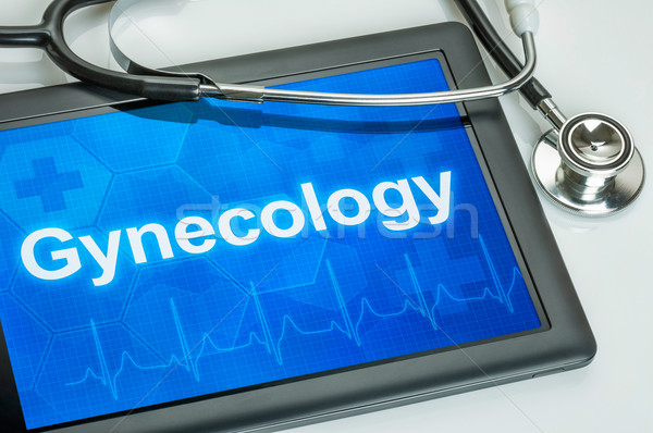 Tablet with the medical specialty Gynecology on the display Stock photo © Zerbor