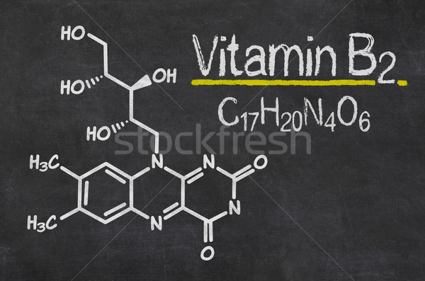 Blackboard with the chemical formula of Vitamin B2 Stock photo © Zerbor
