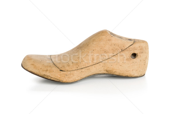 Stock photo: wooden last for a kids shoe