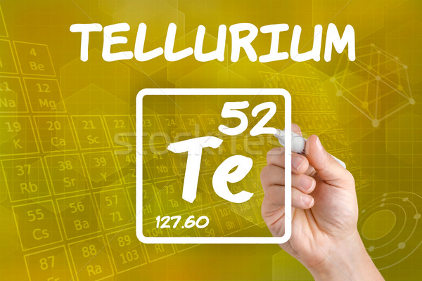 Symbol for the chemical element tellurium Stock photo © Zerbor