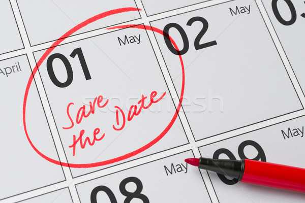 Save the Date written on a calendar - May 1 Stock photo © Zerbor
