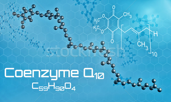 Three-dimensional molecular model of Coenzyme Q10 - 3d render Stock photo © Zerbor