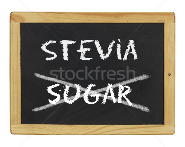 chalkboard with stevia and sugar written on it Stock photo © Zerbor