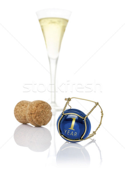 Champagne cap with the inscription 1 year Stock photo © Zerbor