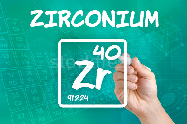 Symbol for the chemical element zirconium Stock photo © Zerbor