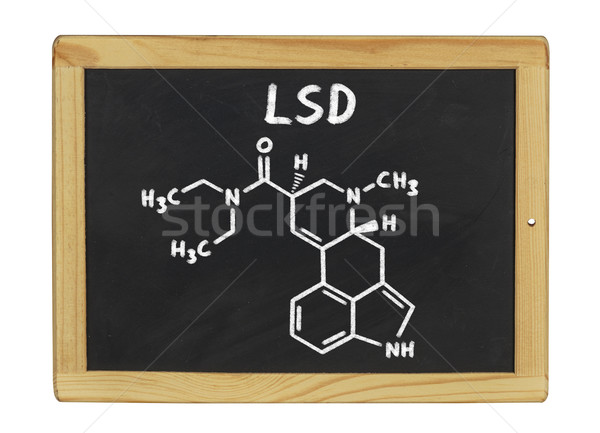 Stock fotó: Vegyi · képlet · lsd · iskolatábla · iskola · keret