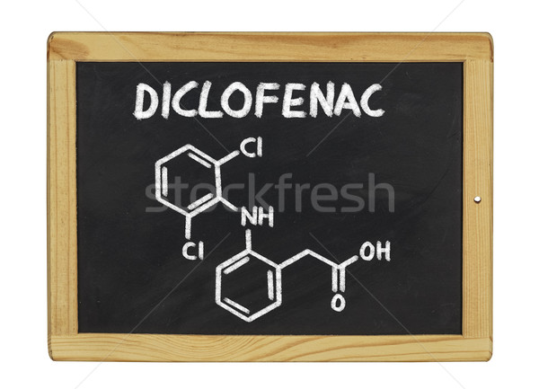 chemical formula of diclofenac on a blackboard Stock photo © Zerbor