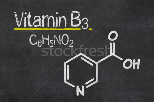 Foto stock: Lousa · químico · fórmula · vitamina · tecnologia · frango