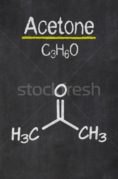 Blackboard with the chemical formula of Acetone Stock photo © Zerbor
