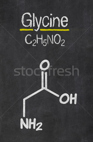 Blackboard with the chemical formula of Glycine Stock photo © Zerbor