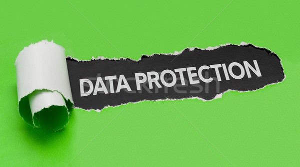Déchirée vert papier mot protection des données affaires [[stock_photo]] © Zerbor