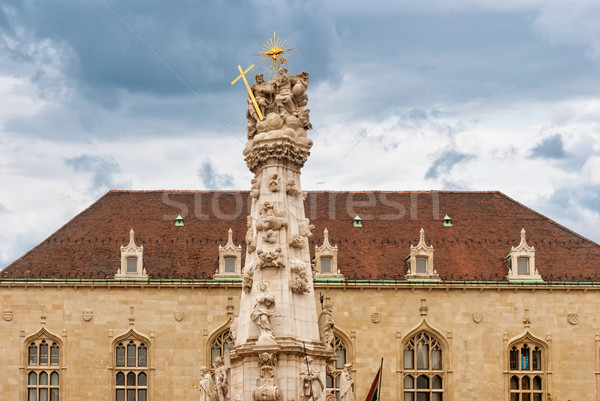 Statue of the Holy Trinity  in Budapest Hungary Stock photo © Zhukow