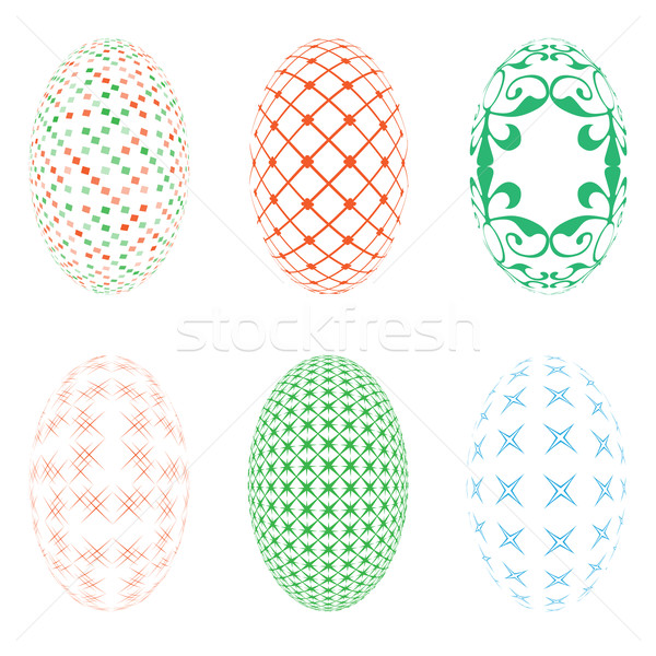 Easter eggs on a white background Stock photo © Zhukow