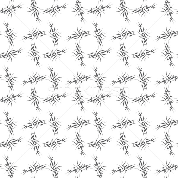 Abstract seamless  pattern with stylized thorns Stock photo © Zhukow