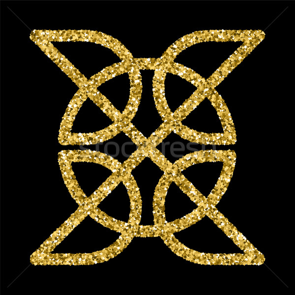Golden glittering logo template  Stock photo © Zhukow
