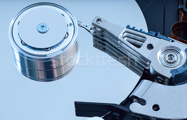 Hard disk detail with a blue hue Stock photo © Zhukow