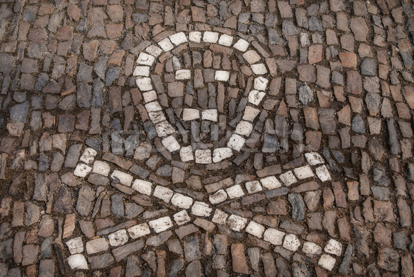 Stone symbol Skull and bones , Touristic place kostnice - Kutna  Stock photo © Zhukow