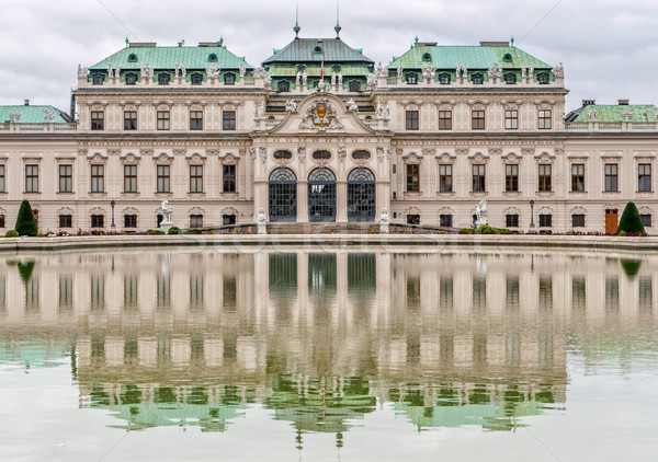 Foto stock: Palácio · nublado · dia · Viena · Áustria · chuva