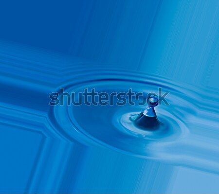 Transparant drop water naar beneden hemel abstract Stockfoto © Zhukow