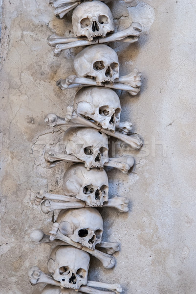 Skulls and bones , interior  Sedlec ossuary. Kutna Hora, Czech Republic Stock photo © Zhukow
