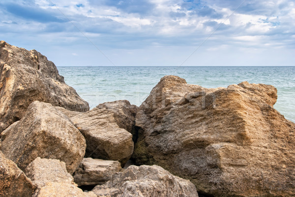 Stock photo: Stones at the seashore