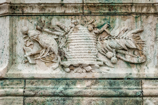 Detail from the wall underneath The Hungarian Royal Palace.  Stock photo © Zhukow