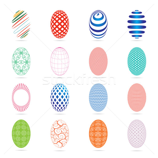 Easter eggs on a white background Stock photo © Zhukow