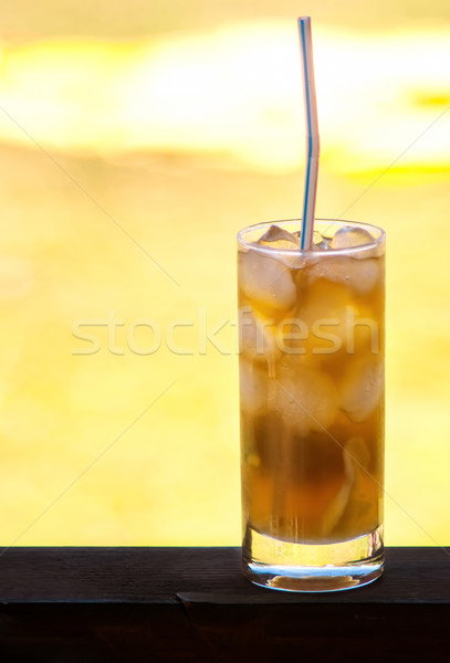 Stock photo: Cuba libre cocktail background the bright sunlight