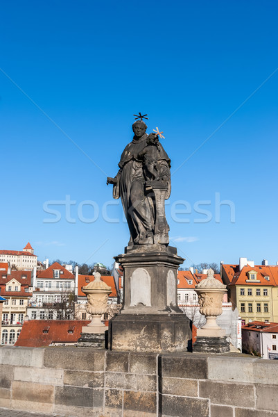 Sculpture on Charles bridge in Prague, Czech Republic Stock photo © Zhukow