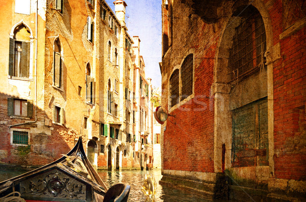 Bella acqua strada Venezia Italia foto Foto d'archivio © Zhukow