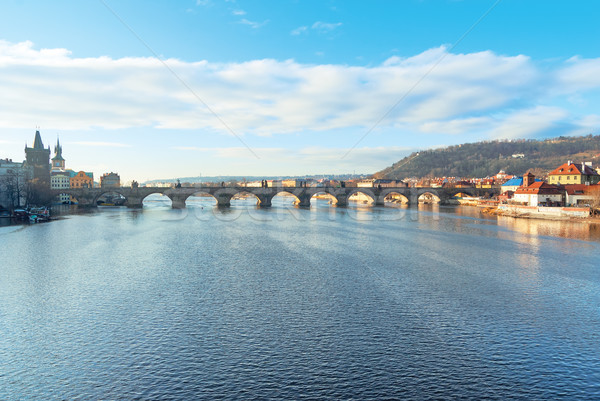 Charles Bridge and the Vltava River, Prague, Czech Republic Stock photo © Zhukow