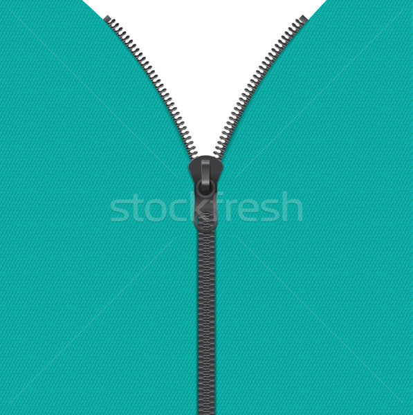 Realistic zipper template on white background Stock photo © Zhukow