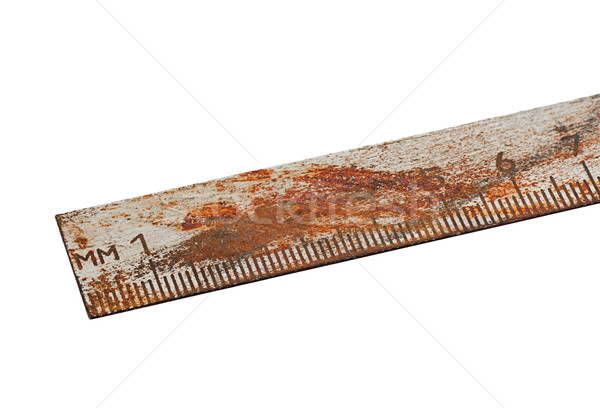 old rusty ruler, isolated on a white background Stock photo © Zhukow