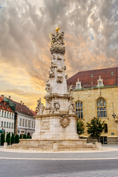 Statue of the Holy Trinity  in Budapest Hungary Stock photo © Zhukow