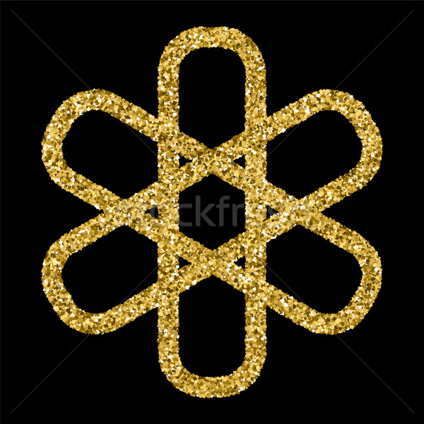 Arany csillogó logo sablon kelta stílus Stock fotó © Zhukow