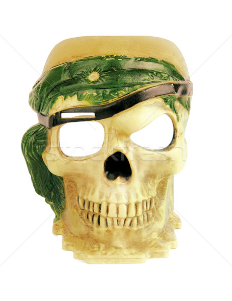 Skull of the pirate on a white background Stock photo © Zhukow
