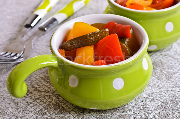 Cooked peppers and zucchini Stock photo © zia_shusha