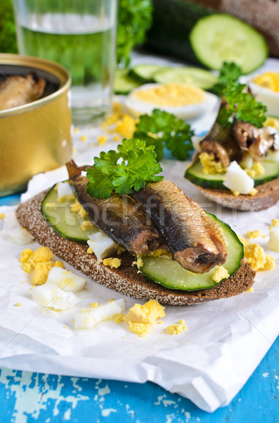 Stock photo: Sandwich with fish